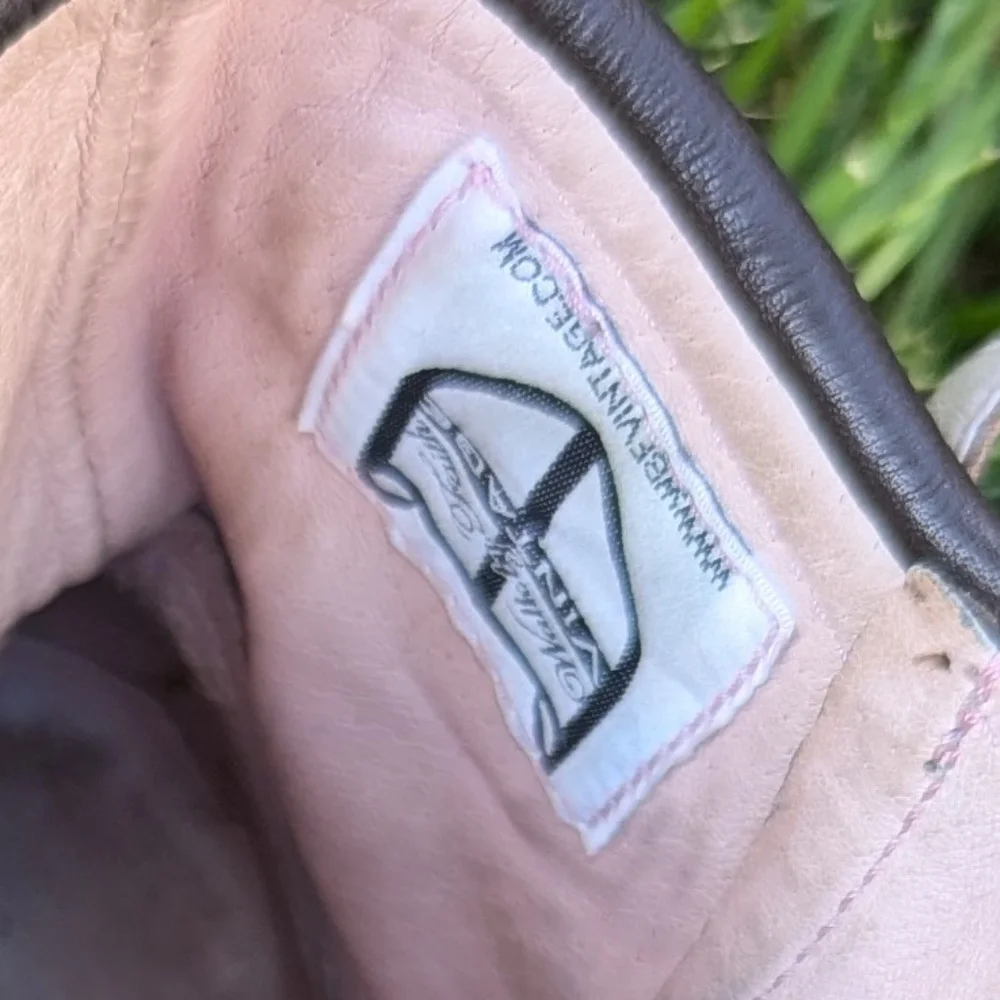 Brown Leather Cowboy Biker Moto Rare Pink Bling Boots 9 fit like 8.5 - Picture 9 of 12